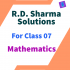 Mathematics solutions – R.D. Sharma publishers class 8