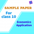 Economics sample paper of class 10