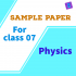 Mathematics sample paper for class 7